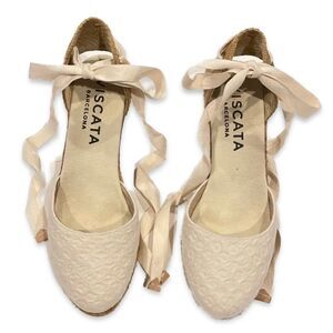 Viscata Canvas Lace-Up Wedge Espadrilles - Women's US Size 8.5 (EU 39)